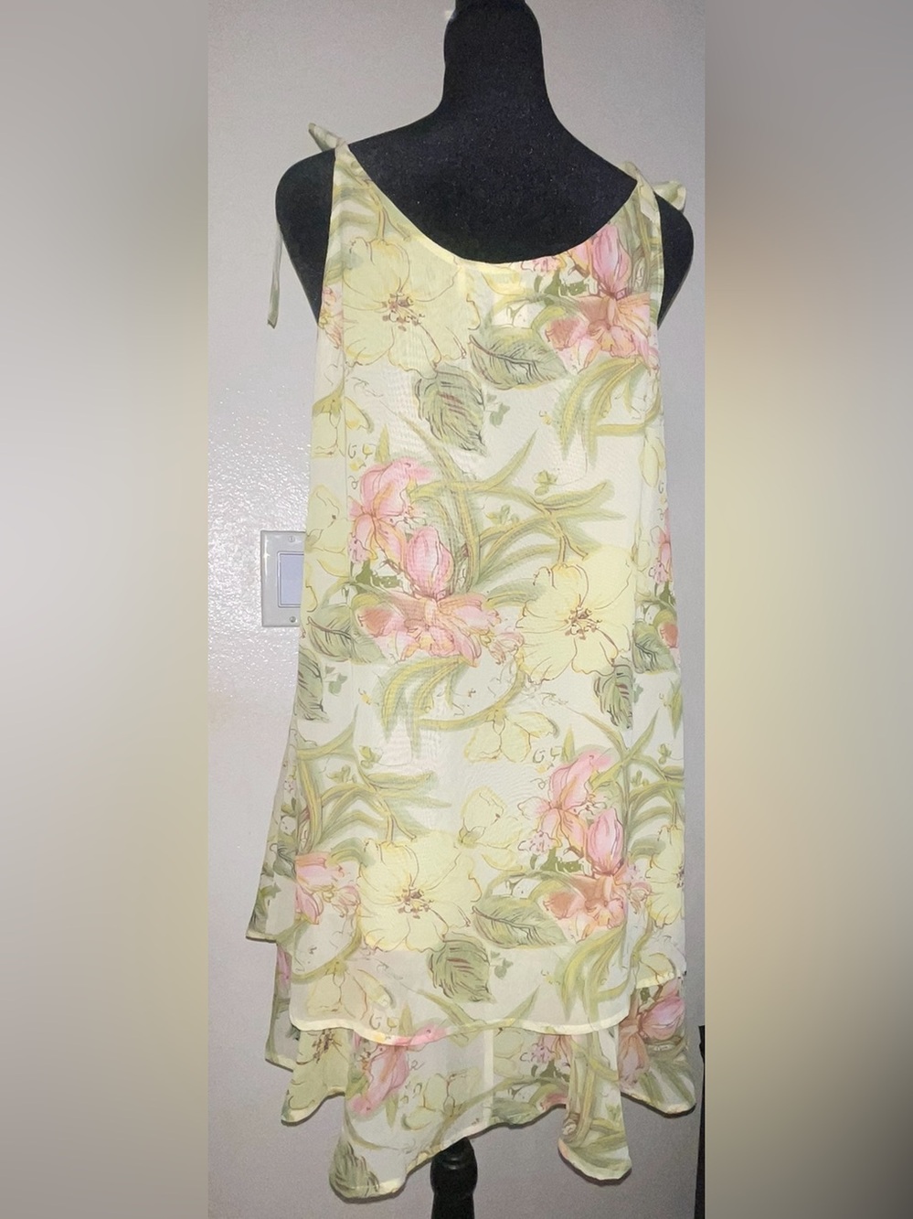 Pineapple Moon Women's Tropical 3/4 Sleeve Button Up Sheer Blouse Size S
